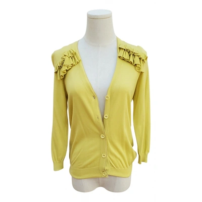 Pre-owned Lanvin Cardigan In Yellow