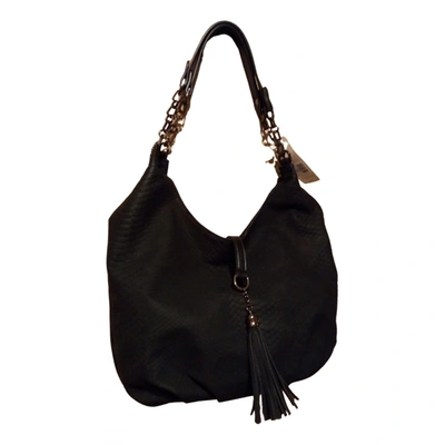 Pre-owned Manoukian Leather Handbag In Black