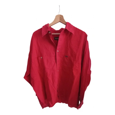 Pre-owned Timberland Linen Shirt In Red