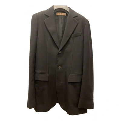 Pre-owned Marni Wool Jacket In Navy