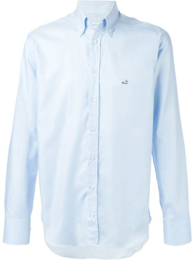Etro Embroidered Logo Shirt In Blue