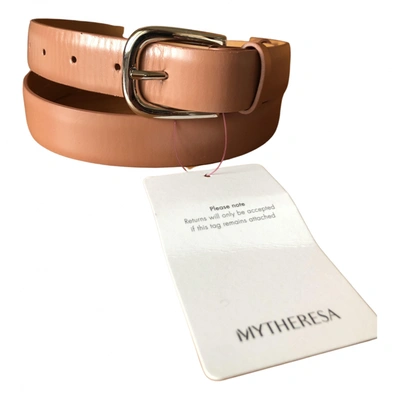 Pre-owned Victoria Beckham Leather Belt In Beige