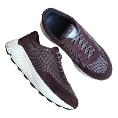 Pre-owned Our Legacy Low Trainers In Burgundy