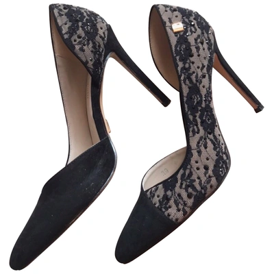 Pre-owned Laura Biagiotti Glitter Heels In Black