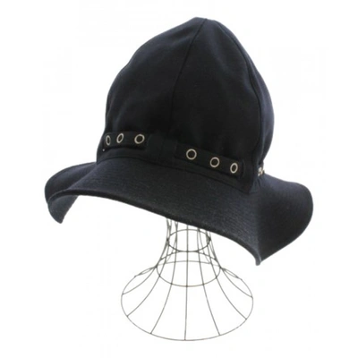 Pre-owned Sacai Wool Hat In Navy