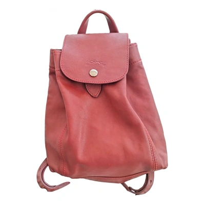 Longchamp Le Pliage Cuir Backpack in Burgundy - Shop and save up to 70% at  Exact Luxury