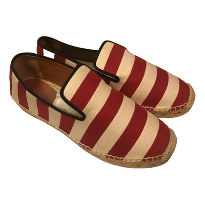 Pre-owned Celine Cloth Espadrilles In Red