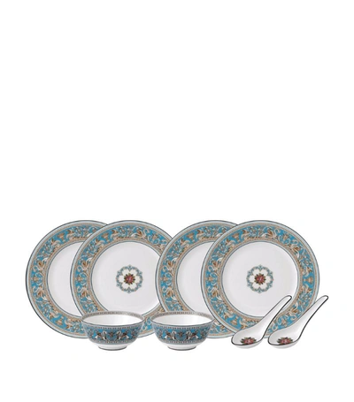 Shop Wedgwood Florentine Turquoise 8-piece Dinner Set In Blue