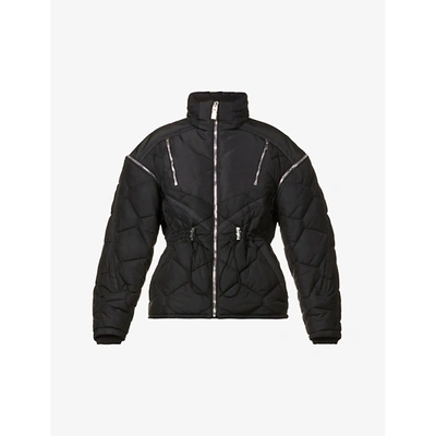Shop Givenchy Quilted High-neck Shell Jacket In Black