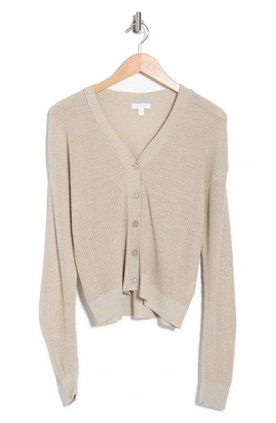 Shop Abound Lightweight Button Front Knit Cardigan In Beige