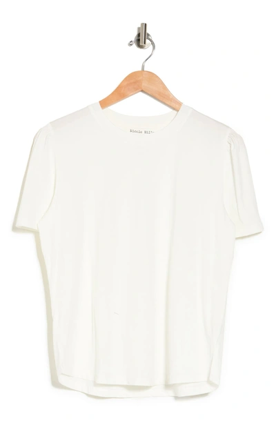 Shop Nicole Miller Puff Sleeve T-shirt In Ivory