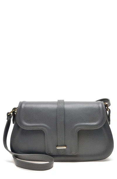 Shop Isabella Rhea Leather Shoulder Bag In Grigio