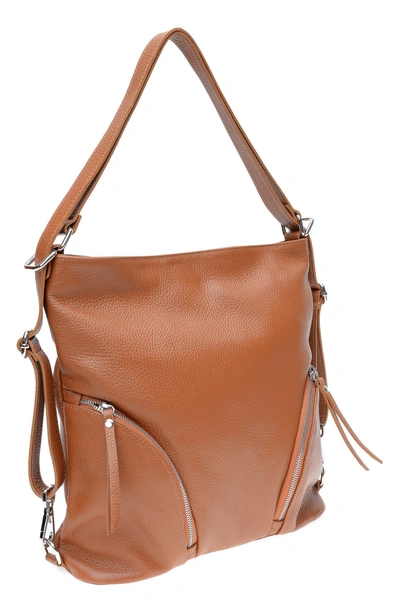 Shop Isabella Rhea Convertible Leather Backpack/tote In Cognac