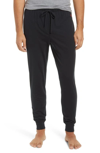 Shop Polo Ralph Lauren Knit Jogger Pajama Pants In Polo Black
