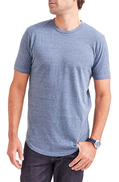 Shop Goodlife Overdyed Tri-blend Scallop Crew T-shirt In Blue Bell