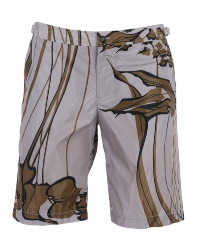 Shop Dolce & Gabbana Beachwear Man Swim Trunks Grey Size 32 Polyamide, Elastane