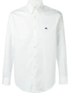 Etro Embroidered Logo Button Down Shirt In White