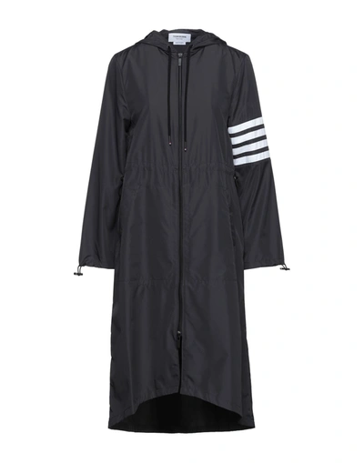 Shop Thom Browne Woman Overcoat & Trench Coat Black Size 2 Polyester