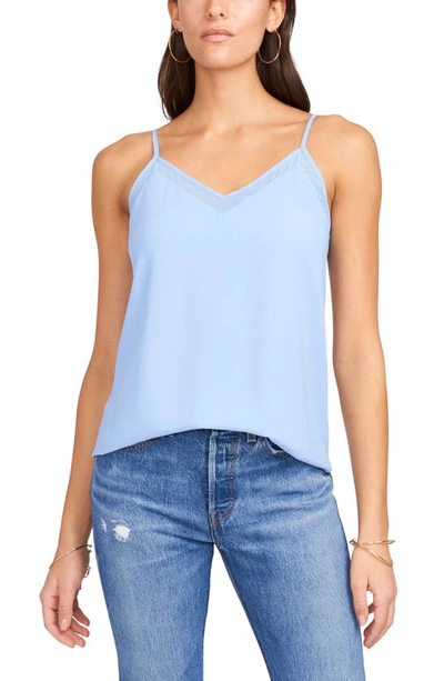 Shop 1.state Chiffon Inset Tank In Oasis Blue