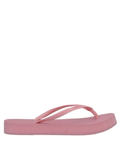 Shop Havaianas Woman Thong Sandal Pink Size 11/12 Textile Fibers