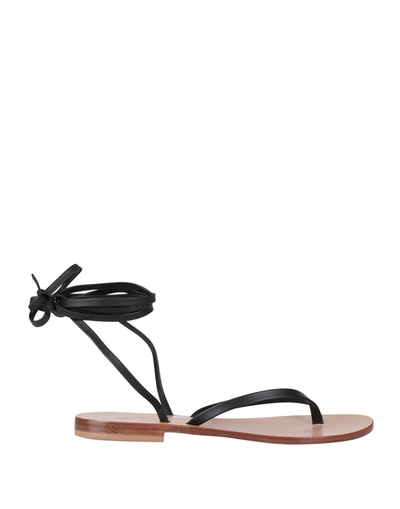 Shop Moda Positano Toe Strap Sandals In Black