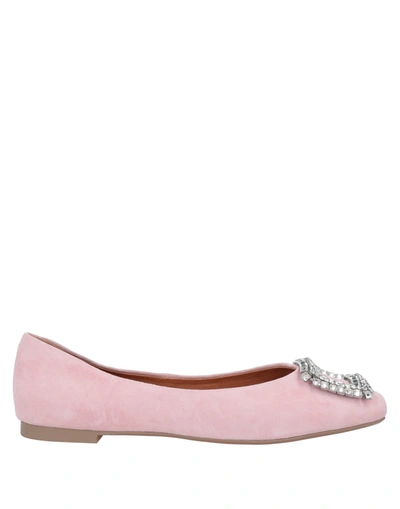 Shop Bibi Lou Woman Ballet Flats Light Pink Size 9 Soft Leather