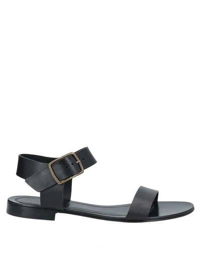 Shop Ba&sh Ba & Sh Woman Sandals Black Size 6 Soft Leather