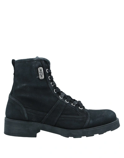 Shop Oxs O. X.s. Woman Ankle Boots Black Size 7 Leather, Textile Fibers