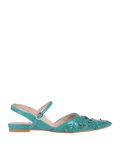 Shop Ras Ballet Flats In Turquoise