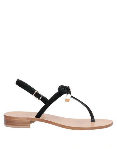 Shop Moda Positano Toe Strap Sandals In Black