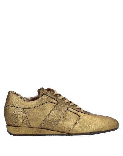 Shop A.testoni Sneakers In Gold