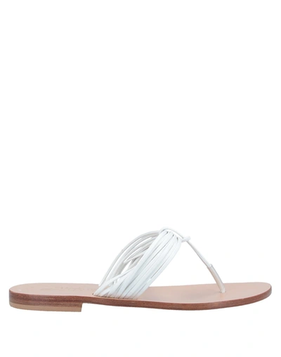 Shop Moda Positano Toe Strap Sandals In White