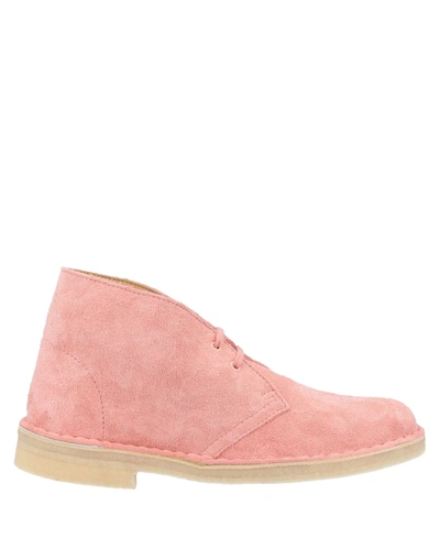 Shop Clarks Originals Ankle Boots In Salmon Pink