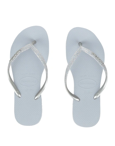 Shop Havaianas Woman Thong Sandal Silver Size 11/12 Rubber