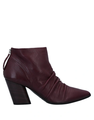 Shop Halmanera Woman Ankle Boots Garnet Size 8 Soft Leather In Red