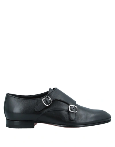 Shop Santoni Woman Loafers Black Size 5 Soft Leather
