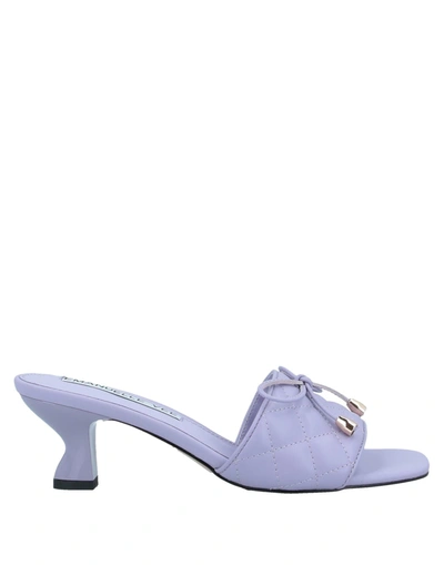 Shop Emanuélle Vee Woman Sandals Light Purple Size 6 Soft Leather