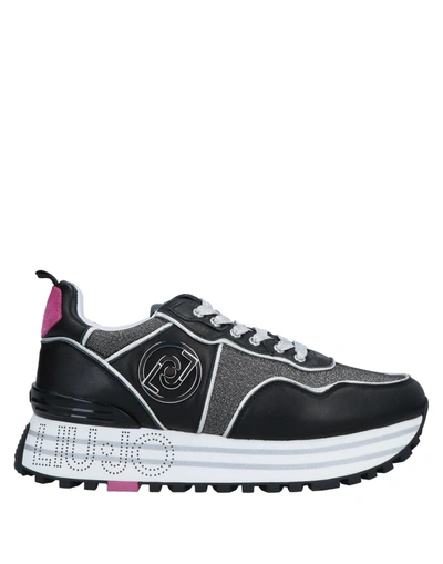 Shop Liu •jo Woman Sneakers Black Size 7 Calfskin