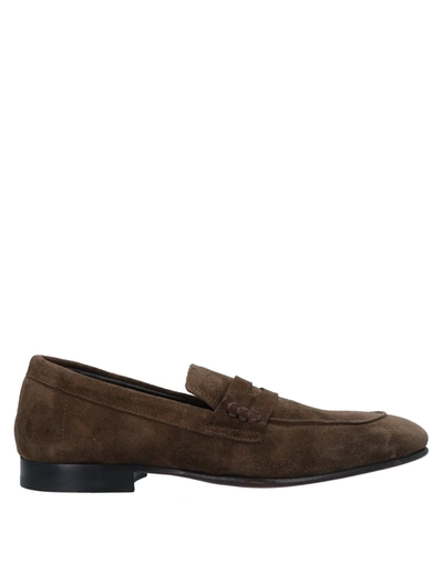 Shop Pawelk's Loafers In Dark Brown
