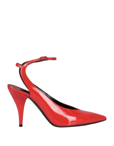Shop Casadei Woman Pumps Red Size 9 Soft Leather