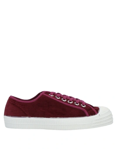 Shop Novesta Man Sneakers Burgundy Size 8 Textile Fibers In Red