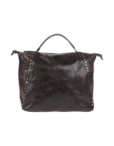 Shop Maury Handbags In Dark Brown