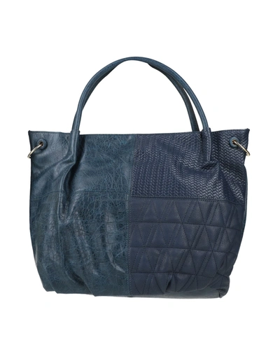 Shop Maury Handbags In Dark Blue