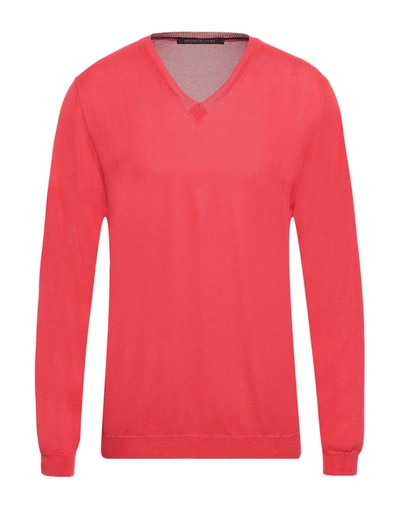 Shop Private Lives Man Sweater Red Size Xxl Viscose, Cotton