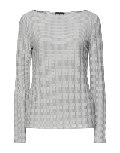Shop Giorgio Armani Woman Sweater Light Grey Size 10 Polyamide, Elastane
