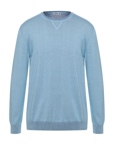 Shop Andrea Fenzi Sweaters In Sky Blue