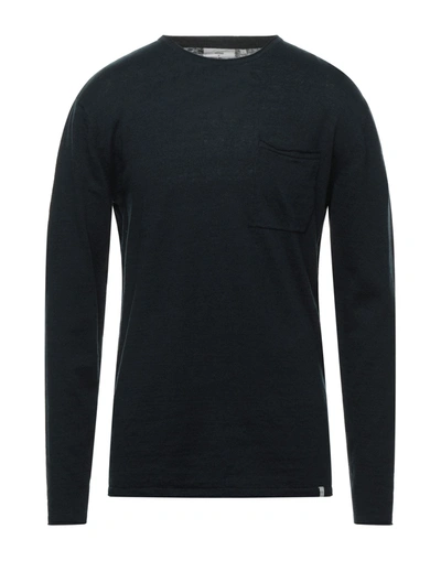Shop Minimum Man Sweater Midnight Blue Size L Linen, Cotton