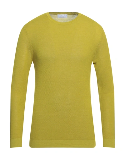 Shop Diktat Man Sweater Acid Green Size L Cotton