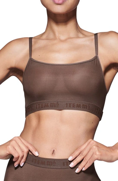 Shop Item M6 All Mesh Bralette In Cacao
