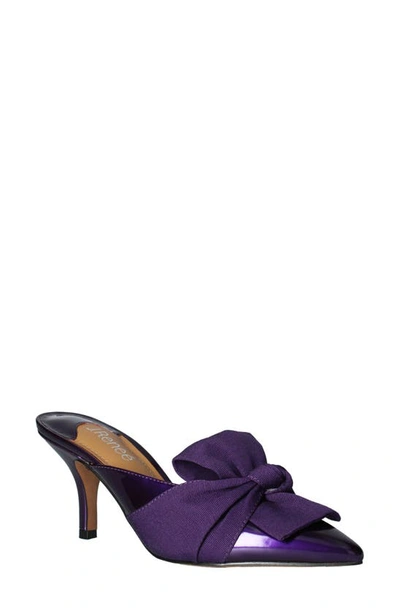 Shop J. Reneé Mianna Kitten Heel Pointed Toe Mule In Purple Patent
